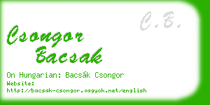 csongor bacsak business card