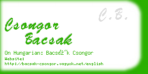 csongor bacsak business card